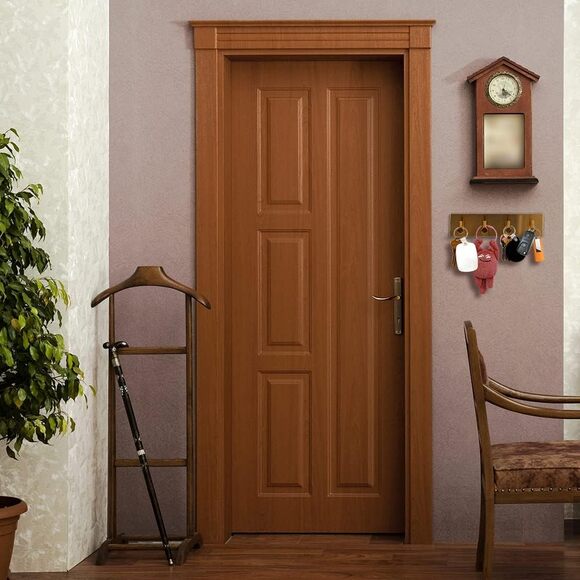 Adhesive Stainless Steel Key Hooks Towel Hook Coat Hanger Four Rows Gold 1PCS - Picture 3 of 6